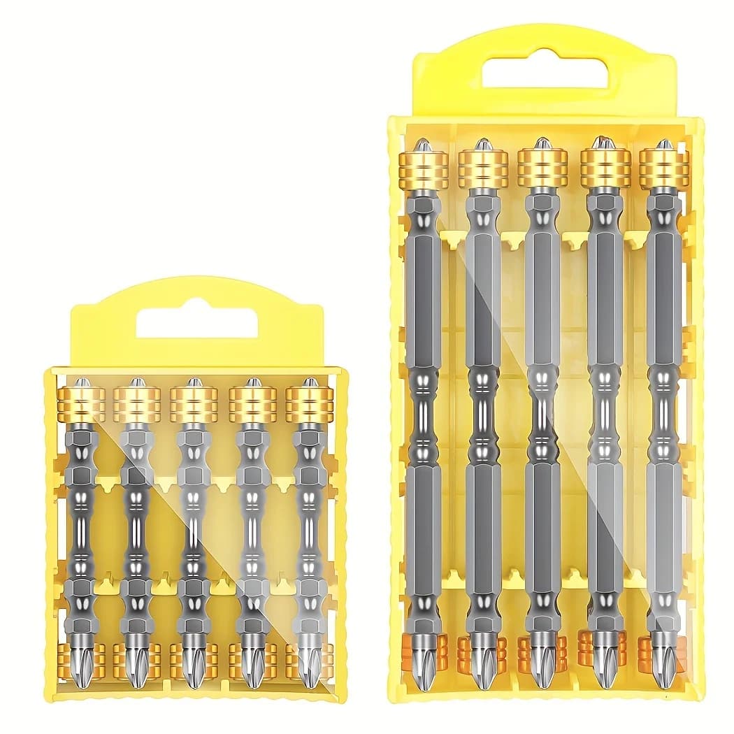 Durezza PH2 65mm/110mm Cacciavite elettrico magnetico con doppia testa a croce con impugnatura esagonale con set di cacciaviti a croce ad anello
