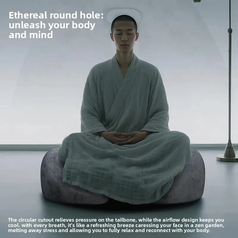 Memory Cotton Meditation Cushion Yoga Sitting Mat Cross Legged Floor Seat Pillow for Yoga Meditation Fitness，Meditation Mat