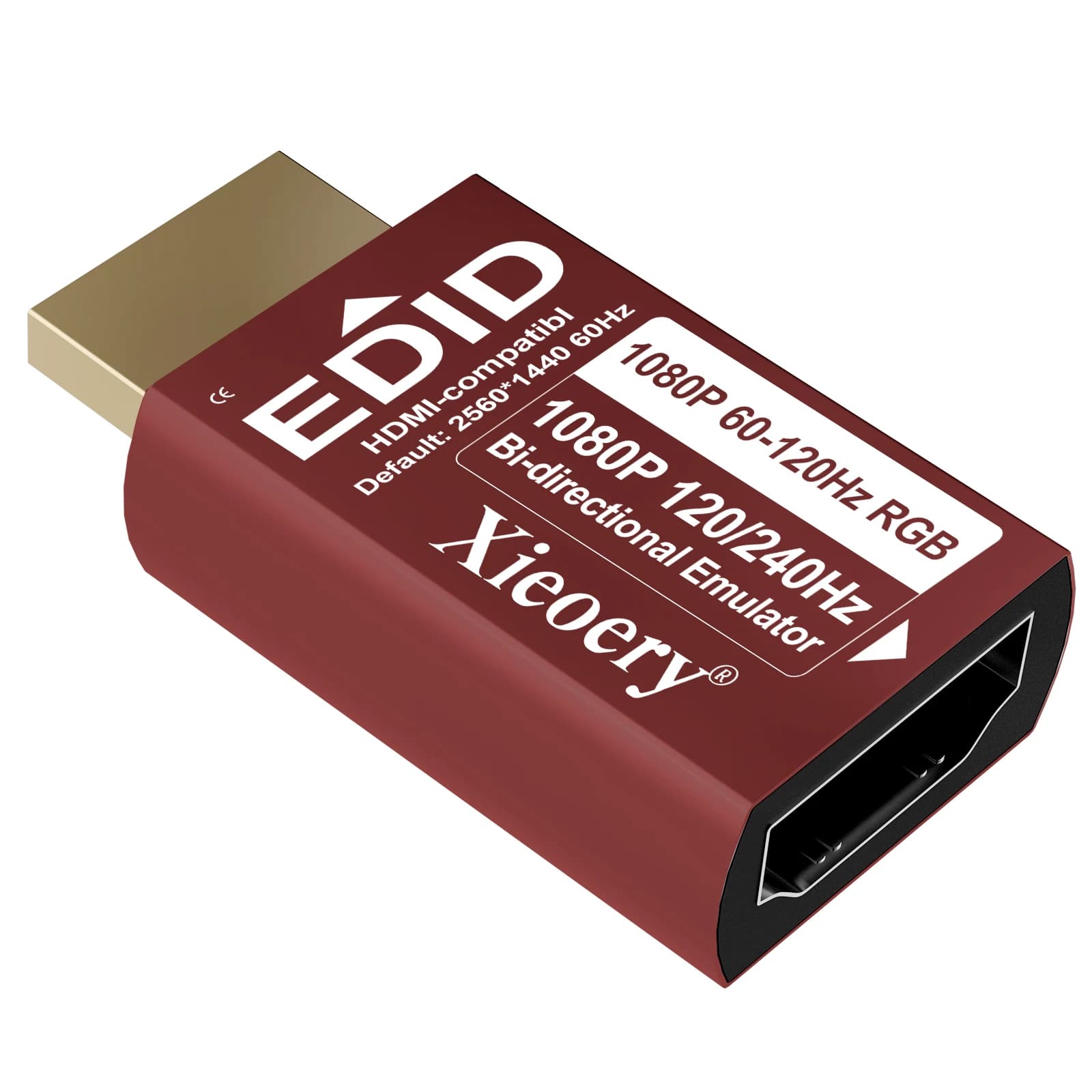 Emulatore HDMI EDID 2K 1440P ad alta frequenza di aggiornamento RGB, connettore HDMI fittizio con colore RGB completo, display virtuale preimpostato 2560×1440@60Hz