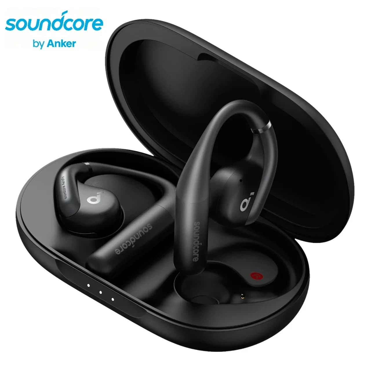 Soundcore by Anker AeroFit Open-Ear Bluetooth Earbuds, IPX7 Waterproof Sport Headphones, Deep Bass 42H Playtime Running Fitness
