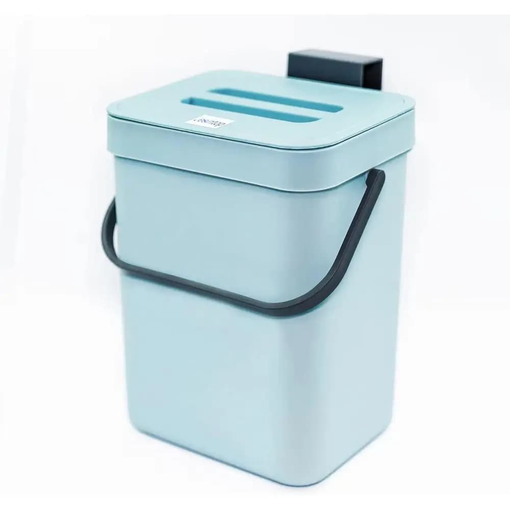 1.3 Gallon Blue Indoor Countertop Compost Bin with Lid for Food Waste