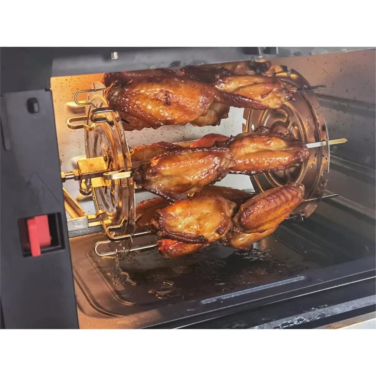 8-Pack Stainless Steel Rotisserie Skewers for Air Fryer - Even Heating for Meat, Veggies & Fruit