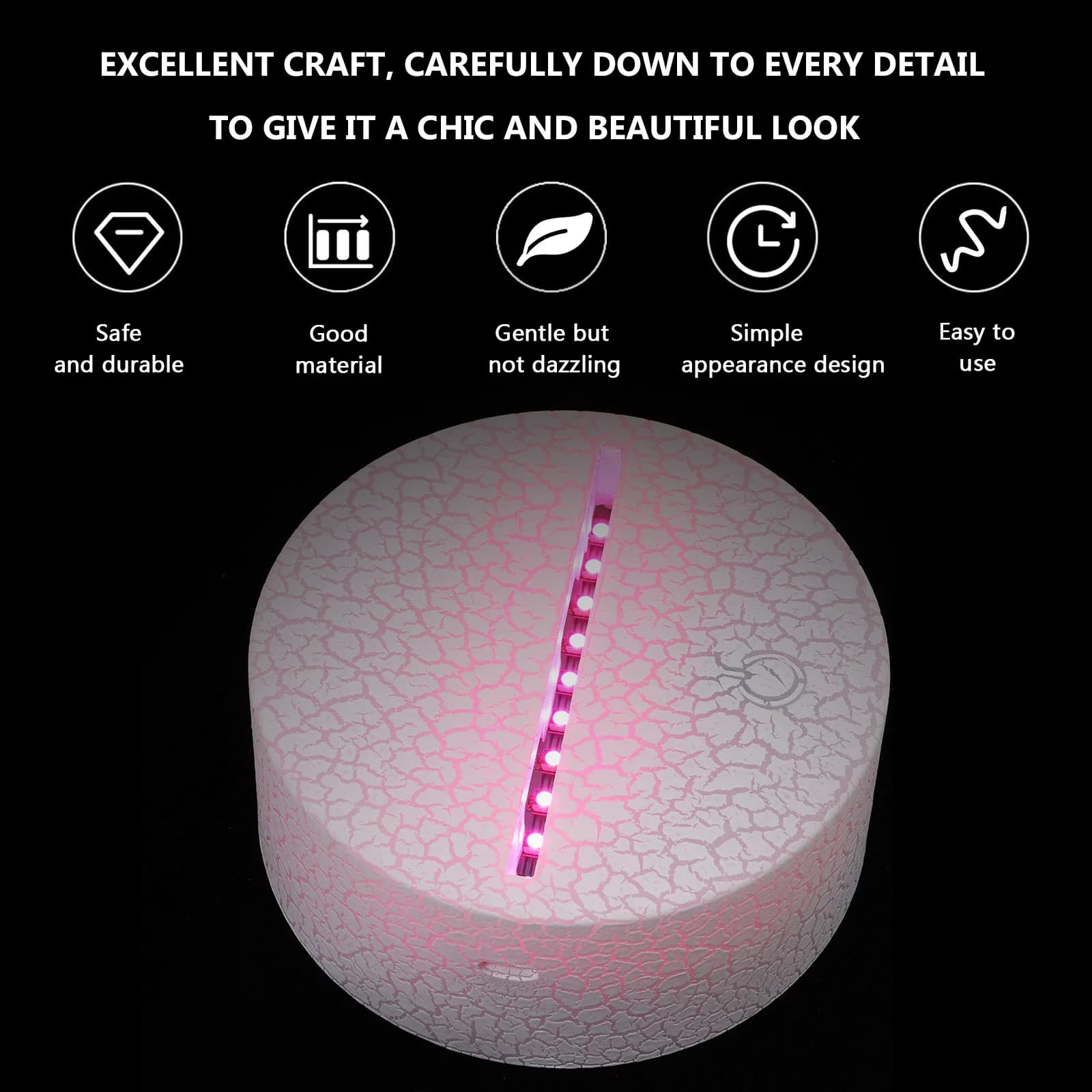 Acrylic Night Lamp 3D Visual Creative Light Bedroom Bedside Night Light Romantic LED Gift 3D Lamp LED Lights for Desk