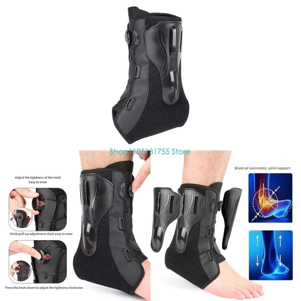 K0EF Tutore per caviglia con manopola rotante regolabile per allenamento, corsa, basket, pallavolo, per la prevenzione delle infortuni sportive, regalo di Capodanno
