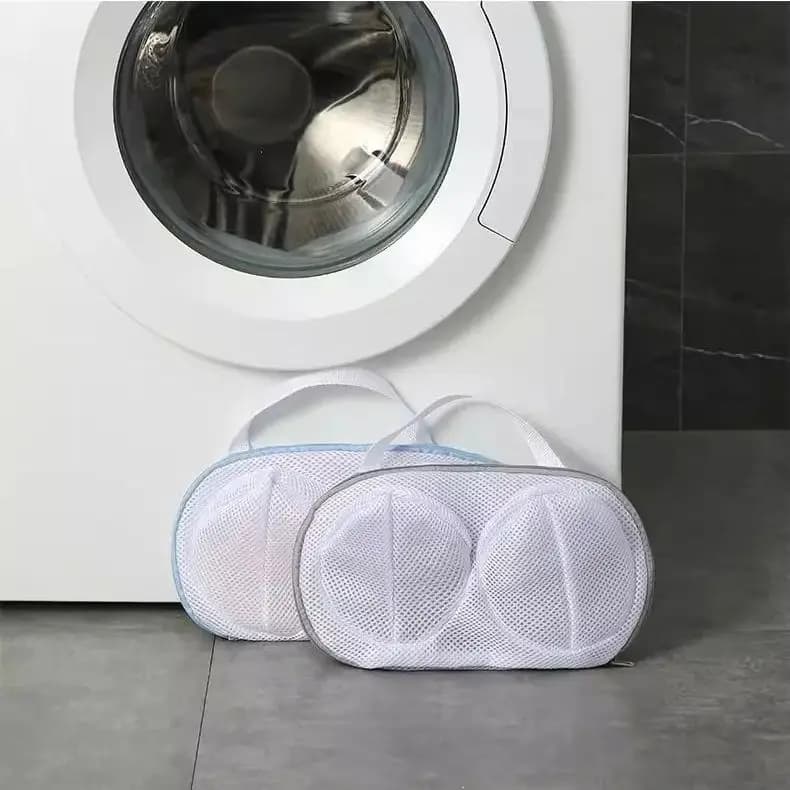 Sacchetto Anti-Deformazione per Lavaggio Reggiseni, Borsa Portatile per Biancheria Intima per Lavatrice, Grigio e Blu, Adatto a Tutte le Coppe, Ideale per Viaggi