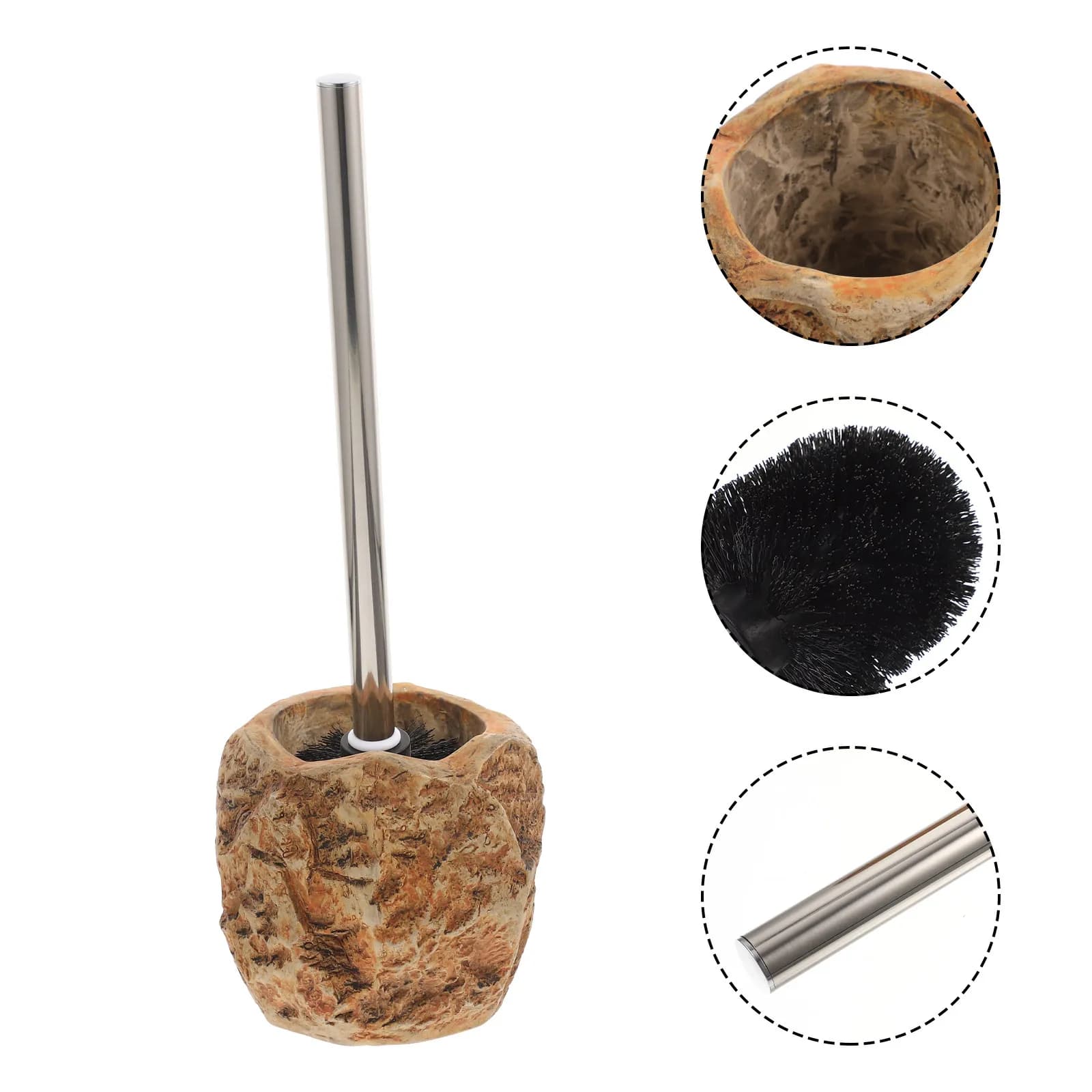 Set Spazzola e Supporto Ergonomici per WC, Spazzola Robusta per Pulizia Profonda degli Angoli in Bagni, Hotel, Uffici
