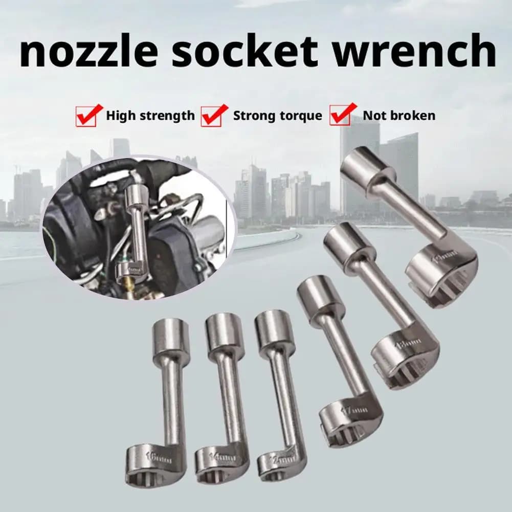 Kit di strumenti di riparazione per set di chiavi a bussola per iniezione linea iniettore carburante diesel da 12mm-19mm per riparazione auto