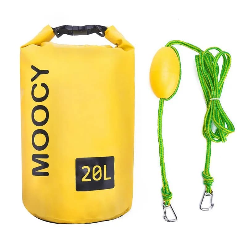 Sacco di sabbia per corda da traino per kayak Ancoraggio per sabbia 2 in 1 e borsa asciutta impermeabile Linea dock per accessori per barche a remi per kayak