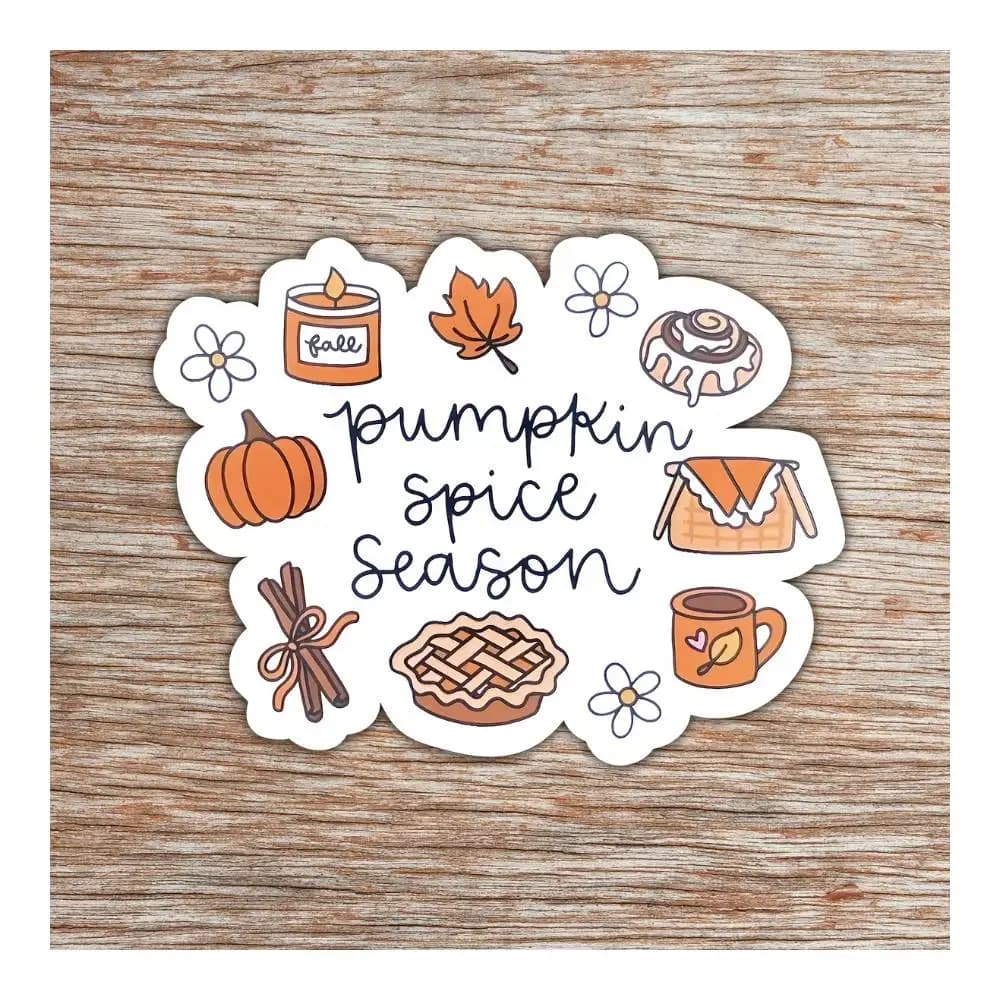 Pumpkin Spice Season Autumn Sticker Set For Laptop Journal Planner Coffee Lover Decor