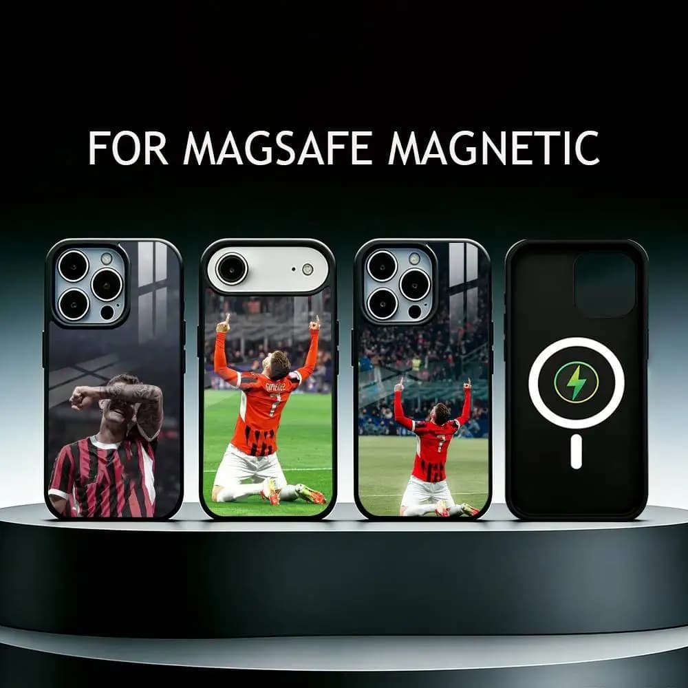 Custodia per telefono Santiago Gimenez per iPhone 17, 16, 15, 14, 13, 12, 11 Plus, Pro Max, magnetica per ricarica wireless MagSafe