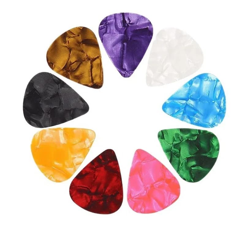 Plettri per Chitarra in Celluloide a Forma di Cuore, Plettri ABS Opachi Colorati, Accessori per Chitarra Acustica ed Elettrica