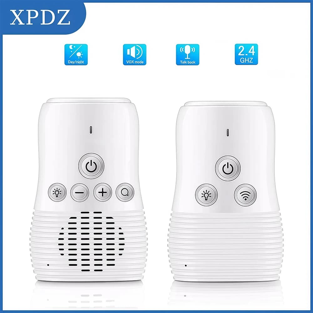 Baby monitor wireless da 2,4 GHz Audio domestico Piccolo babyphone portatile Funzione audio bidirezionale Citofono Batteria ricaricabile