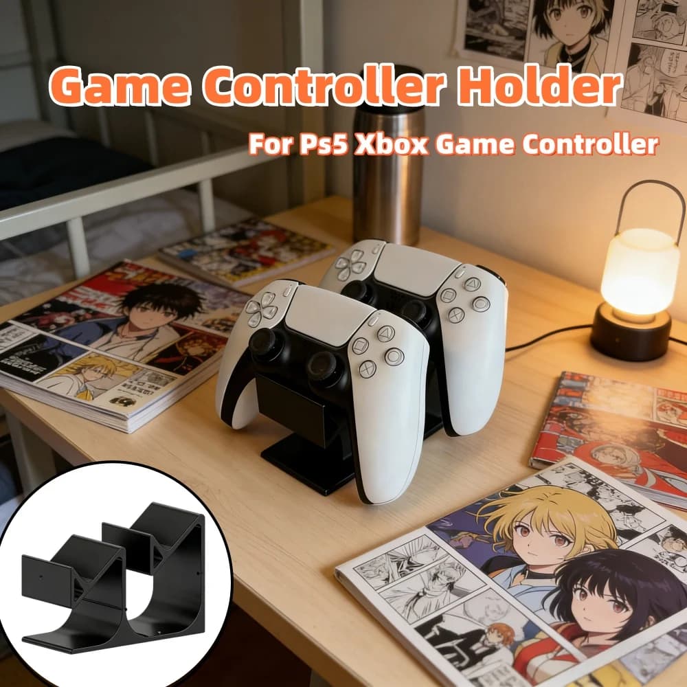 Supporto per Controller di Gioco, Espositore per Gamepad PS5 Xbox, Organizzatore da Scrivania per Accessori di Gioco