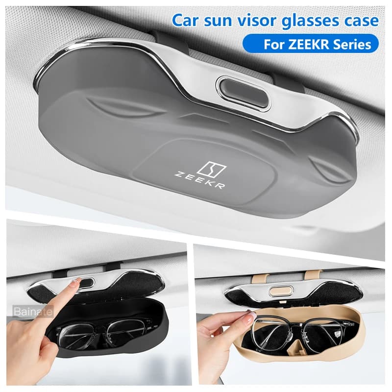 Car Glasses Box Sun Visor Glasses Holder For ZEEKR X 001 7X FR 007 GT 009 MIX 9X 2024 2025 Shock-proof Eyeglasses Storage Case