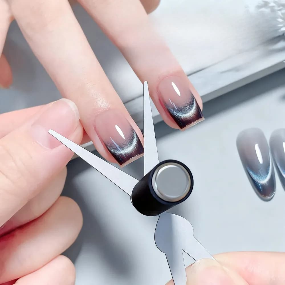 3D double head nails French shape Strong magnet Cat Eye Nail Art Gel enamel Magnetic effect Manicure accessories Tool set