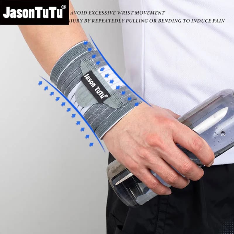 JASONTUTU 1PCS Adjustable Wrist Brace Brand Tutor Men's and Women's Gym Wrestle Professional Sports Protection Wrist