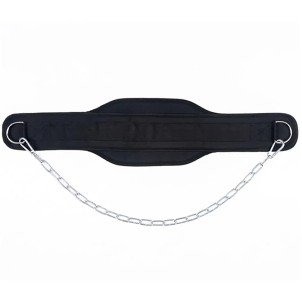 Double Layers Weighted Pull-up Belt Adjustable Barbell Plates Weight Lifting Belt Sturdy Iron Chain Weighted Muscle-up Belt