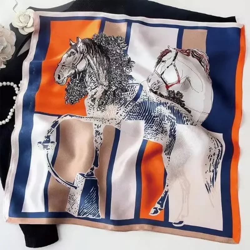 1 pz 90x90 cm primavera e autunno versione coreana di grande sciarpa quadrata imitazione sciarpa di seta sciarpa bavaglino tutta la moda fascia