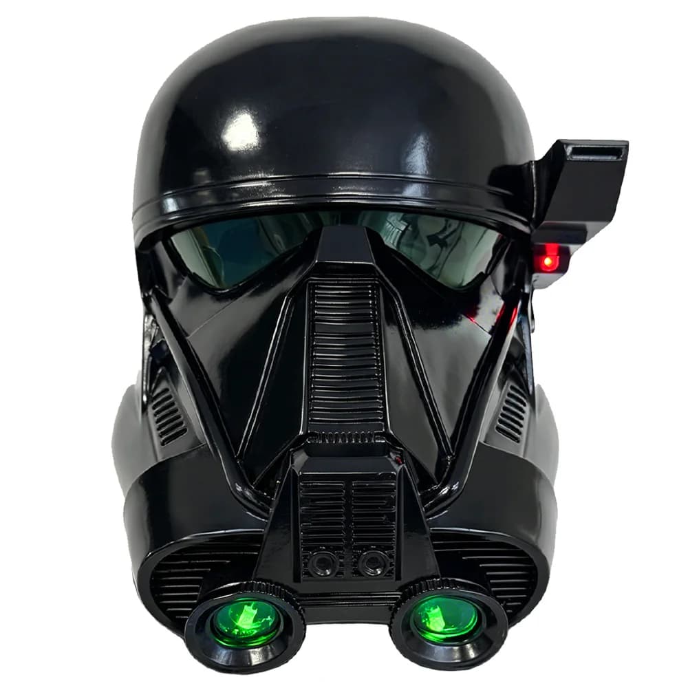 YDD Rogue One Imperial Death Trooper Full Face Helmet With LED Lighting Black Series Adult Cosplay Costume Prop Collectible Mask For Halloween Party