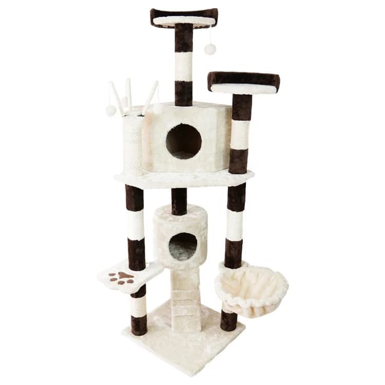 Mobili per alberi da grattare per gatti di lusso, torre per gatti, casa per alberi per gatti