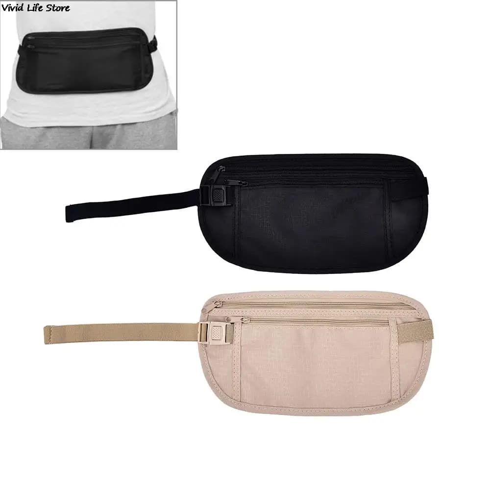 1pc borsa da viaggio regolabile borsa per carte di denaro borsa di sicurezza marsupio carte passaporto cintura cintura biglietti borsa nuovo