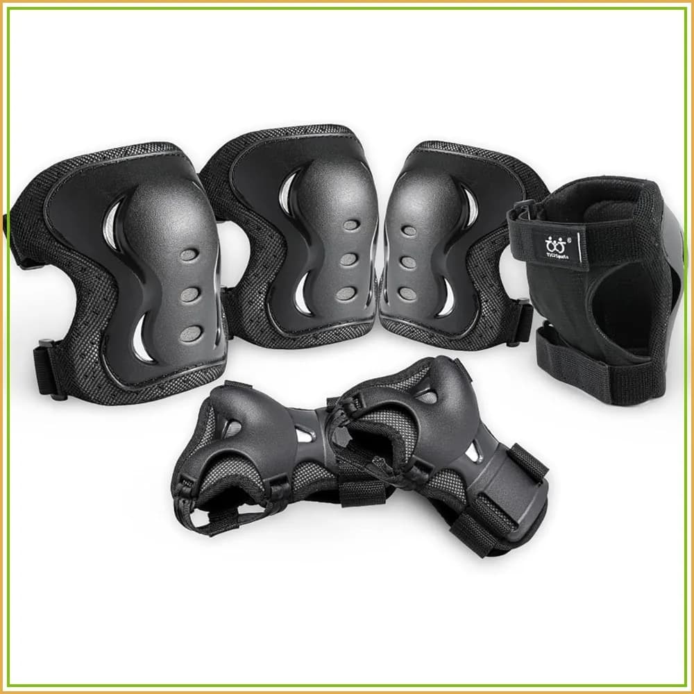 Knee Pads and Elbow Pads Set with Wrist Guards for Youth & Adults