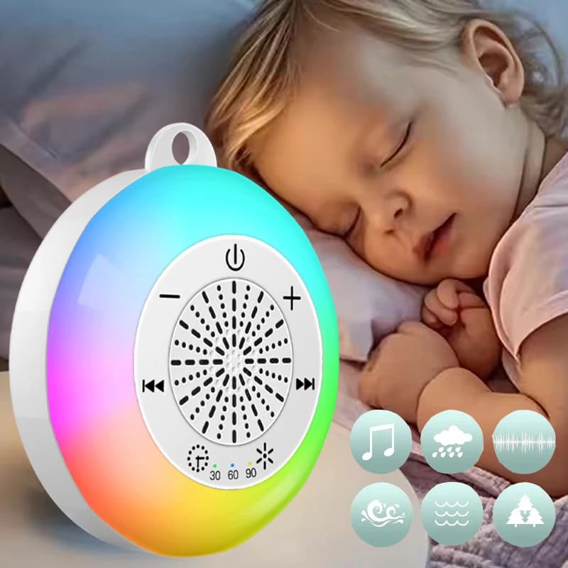 Bambino che dorme macchina per il rumore bianco USB ricaricabile luce notturna lettore musicale 22 tipi di suoni rilassanti strumenti per il sonno dei bambini