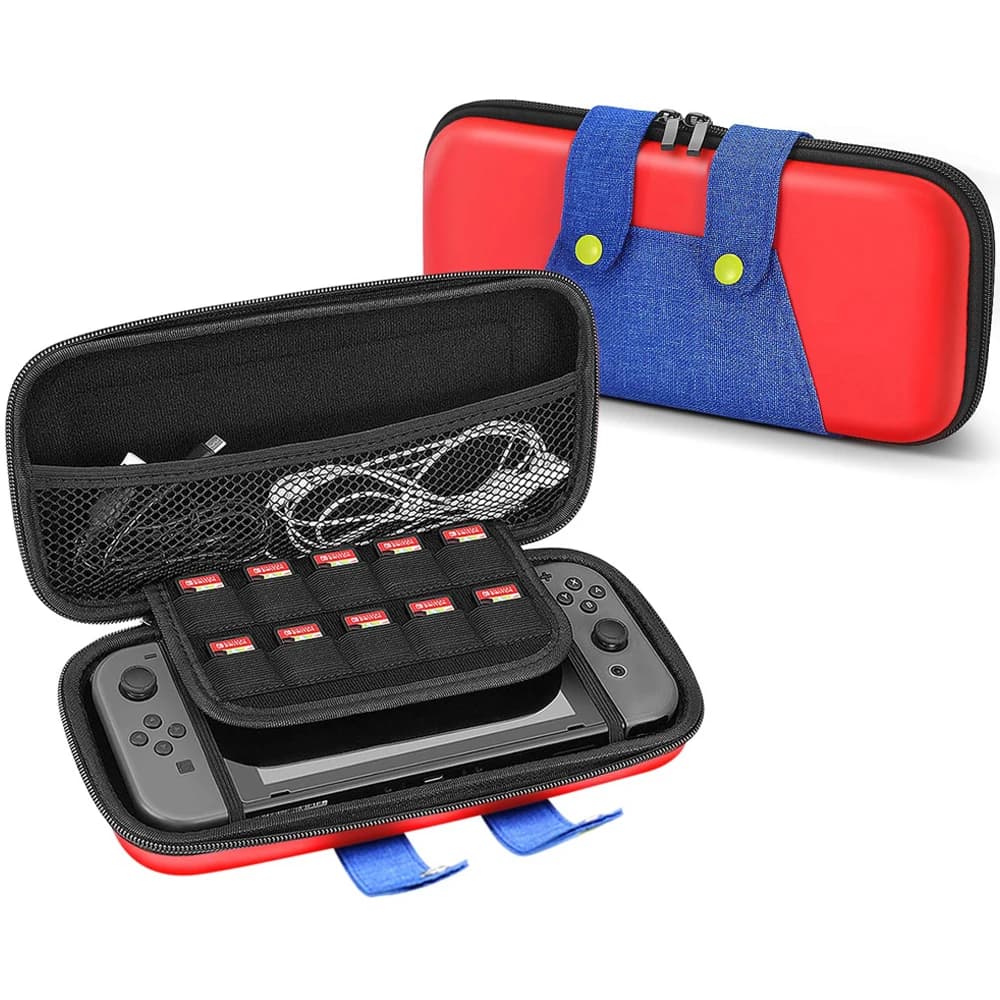 Travel Cover Switch Case Compatible with Nintendo Switch/OLED Cute Portable Switch Carrying Case 10 Game Holders