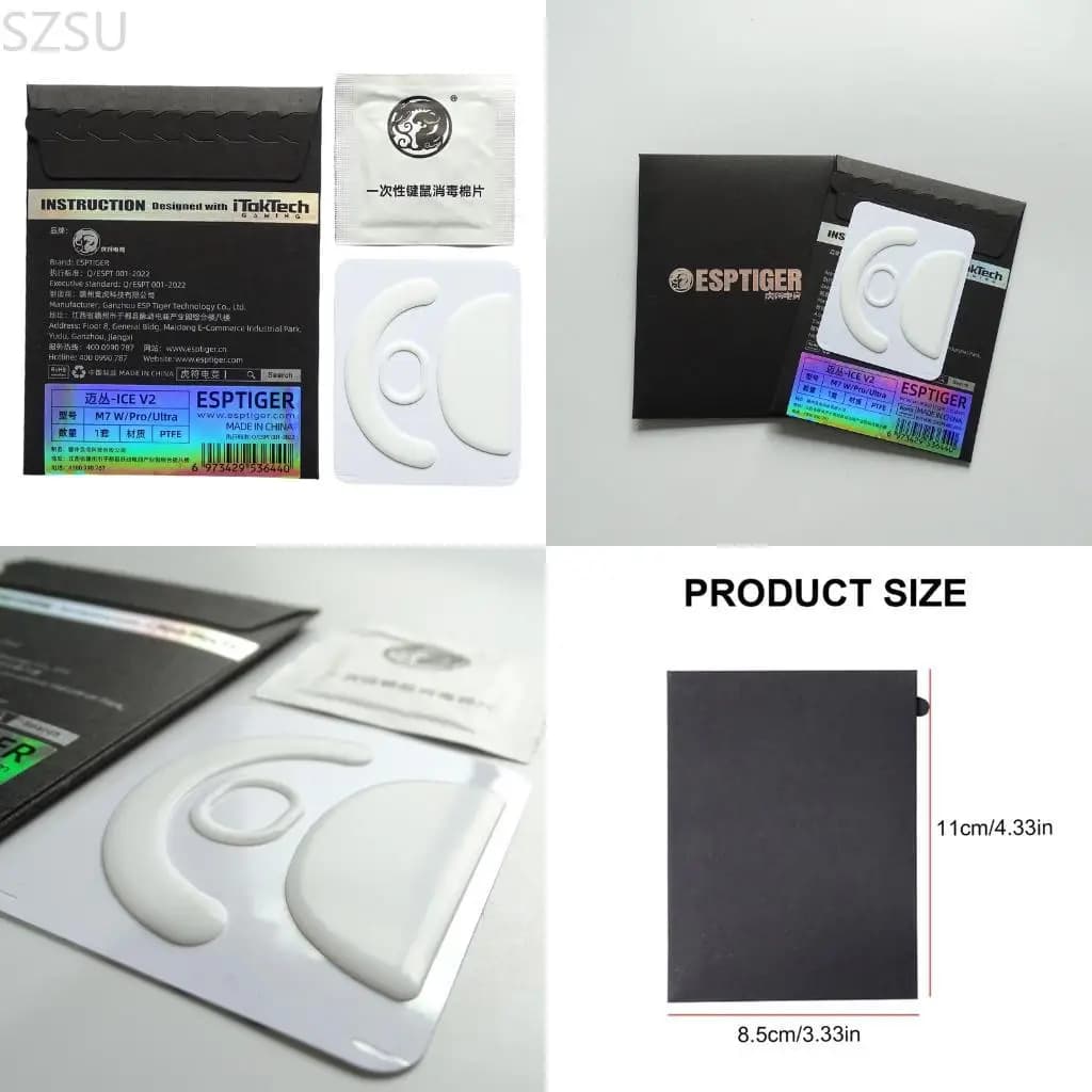 SZSU Esports ICE Mouse Gliding Feet Skates Mouse Foot Pad For MCHOSE Wireless