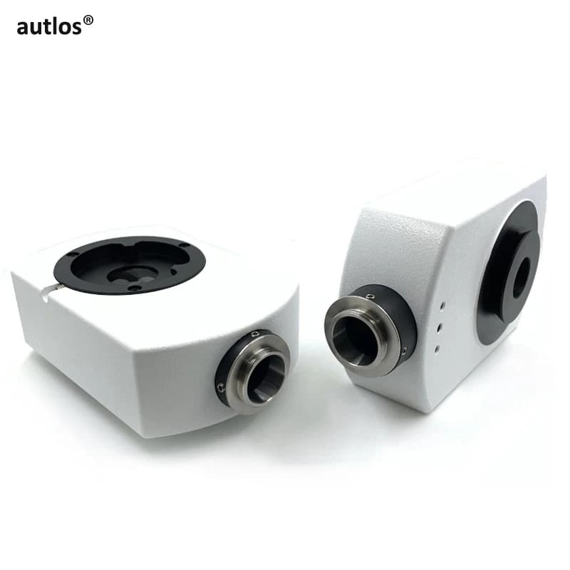 Adattatore per montaggio C per fotocamera per microscopio Splitter per interfaccia CCD Girevole binocolo in trinocolo Adattatore per Olympus Nikon Zeiss