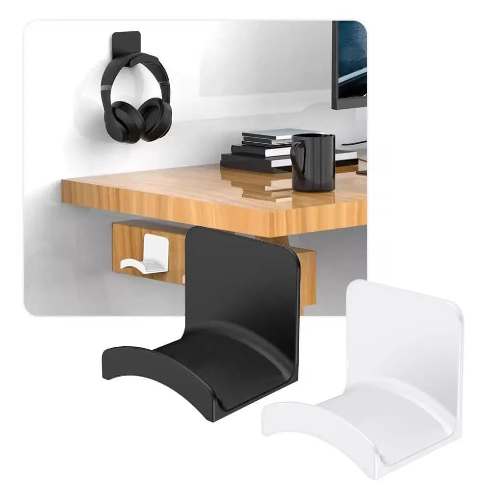 Gancio portaoggetti per staffa per cuffie supporto universale per supporto per cuffie a parete sotto lo scaffale per cuffie con gancio da scrivania