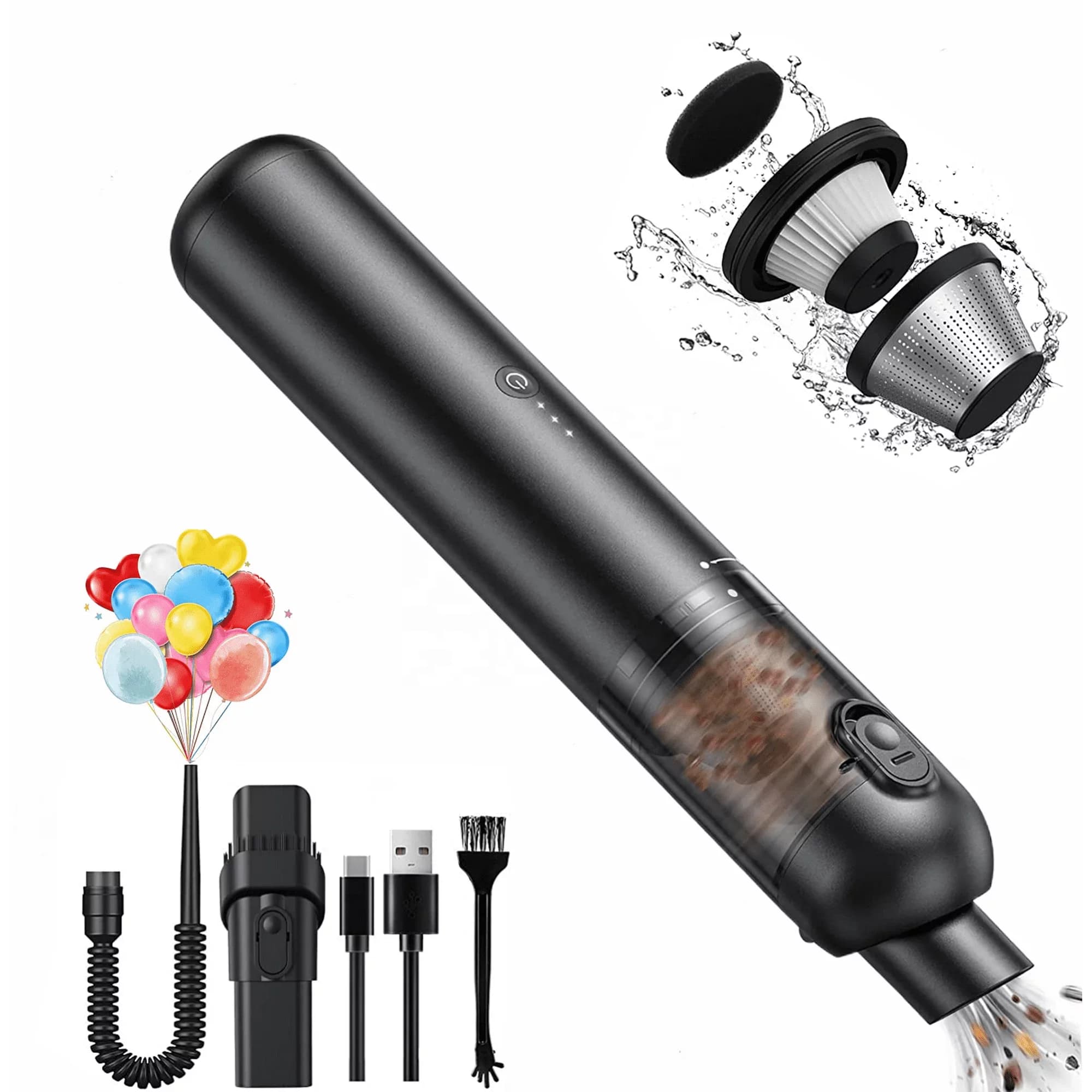P03 Itutn Aspirapolvere portatile per auto Aspirapolvere portatile wireless 120W Imartine Aspirapolvere portatile, cavo 8Kpa