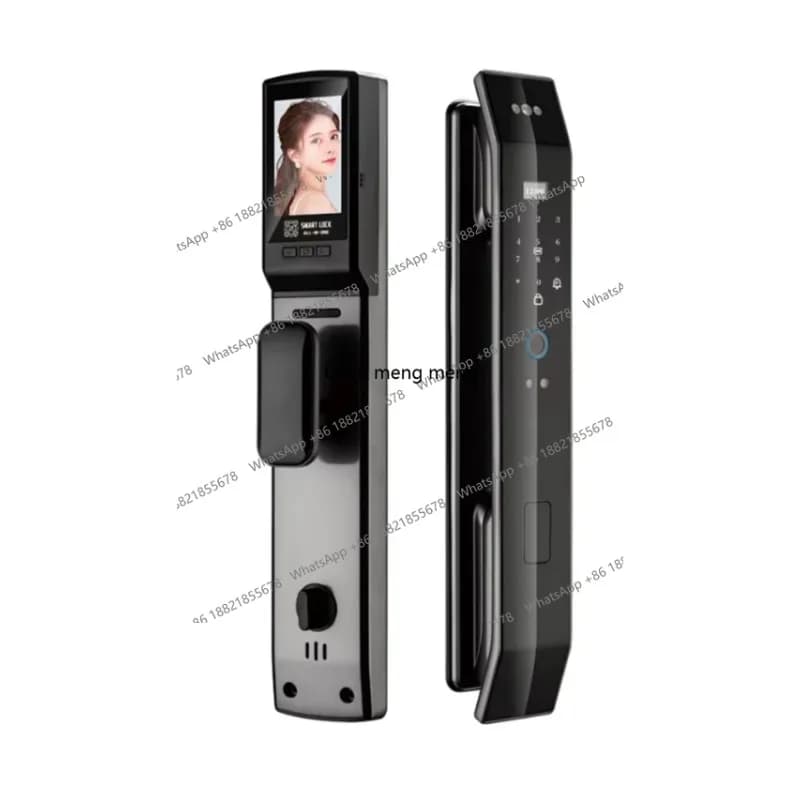 Serratura elettronica digitale automatica Tuya con Wi-Fi, telecamera di sicurezza, riconoscimento facciale e impronta digitale, prezzo di fabbrica.