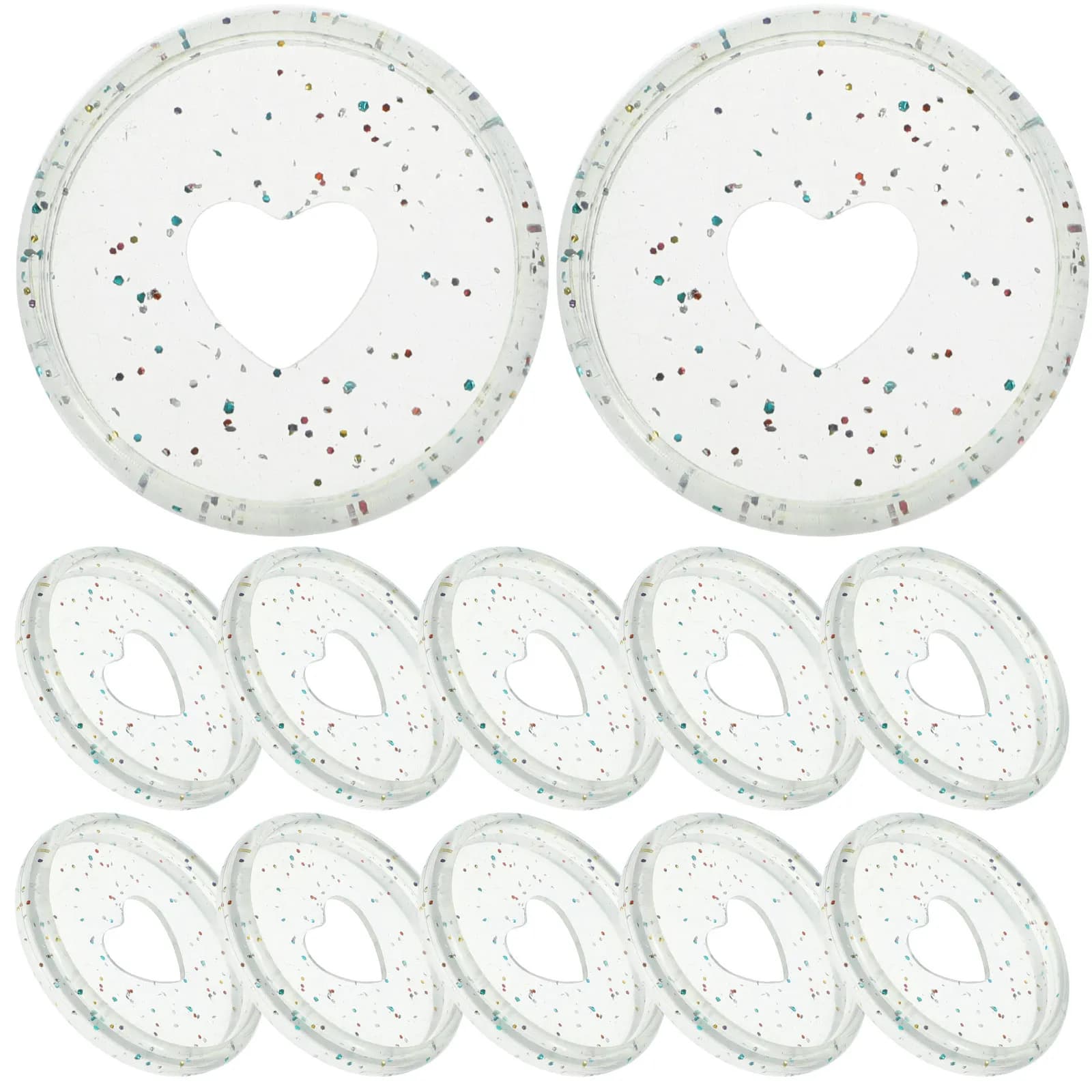 50Pcs Plastic Binder Discs Discbound Expansion Discs for Loose-Leaf Planner Notebook Office School Binding Supplies