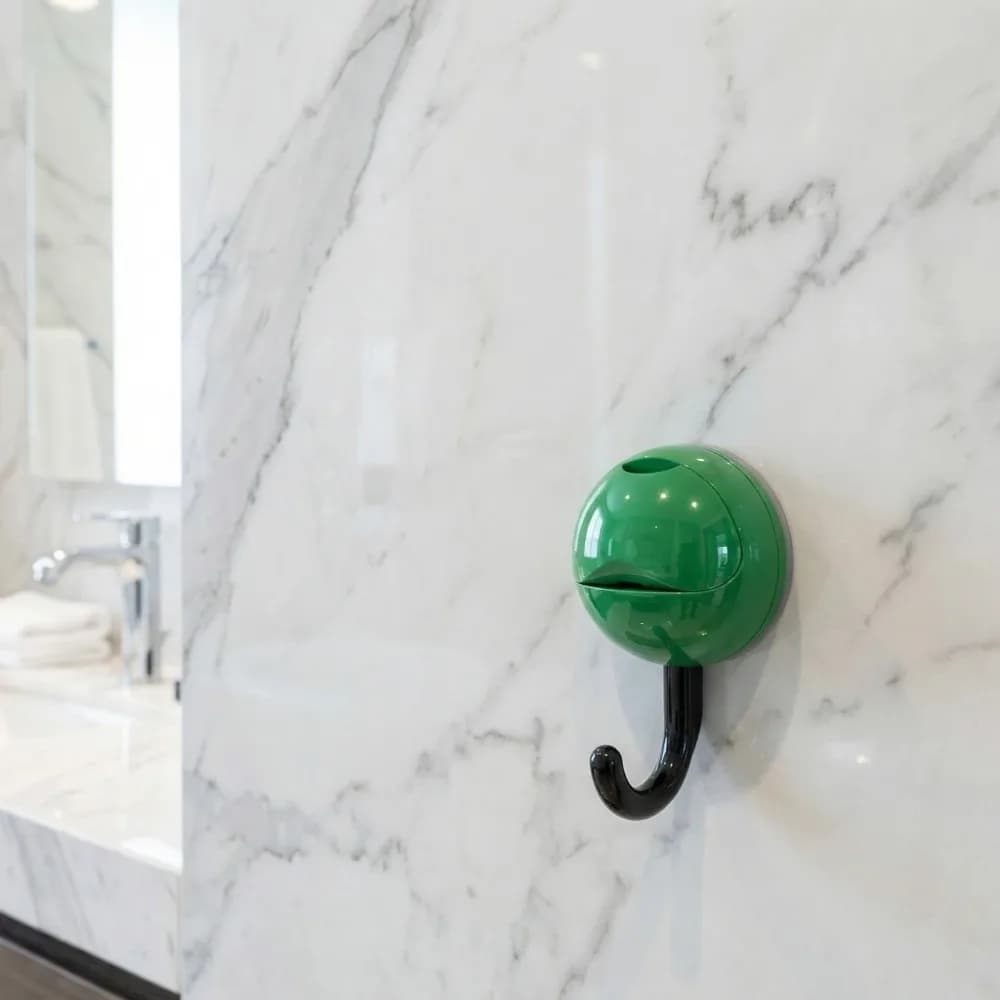 Plastic Suction Cup Hooks Non-Marking Candy Color Wall Towel Hooks Moisture-proof Round Head Kitchen Storage Hooks Bathroom