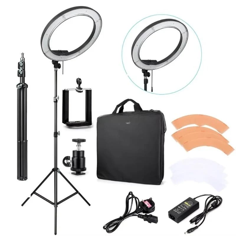 RL-18 SLR camera ring light 55 w 5500 k photography equipment, flash fluorescent light led ring light