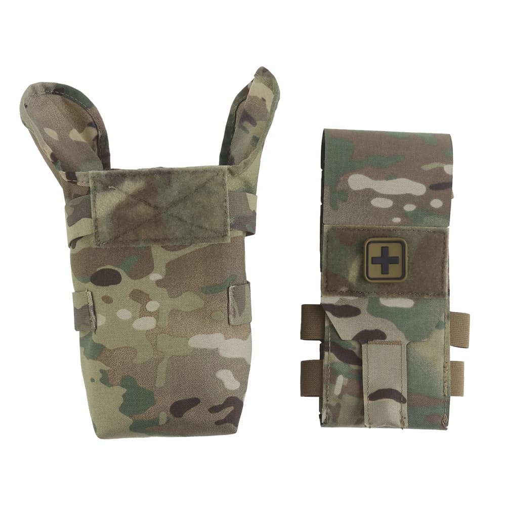 Kit di Pronto Soccorso Tattico Verticale, Set di Sopravvivenza per Campeggio, Caccia, Pesca, Borsa Medica IFAK con Sistema Molle, Sacchetto a Sgancio Rapido da Cintura