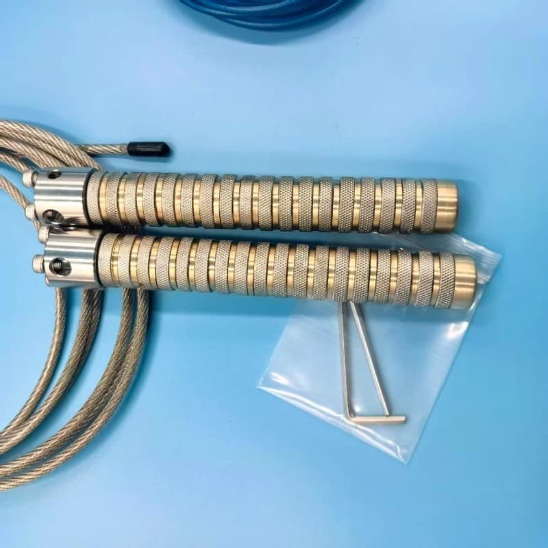 Stainless Steel Handle Skipping Jump Rope,Portable Home Gym Fitness Equipment , Diameter for Exercise Body Shaping Training