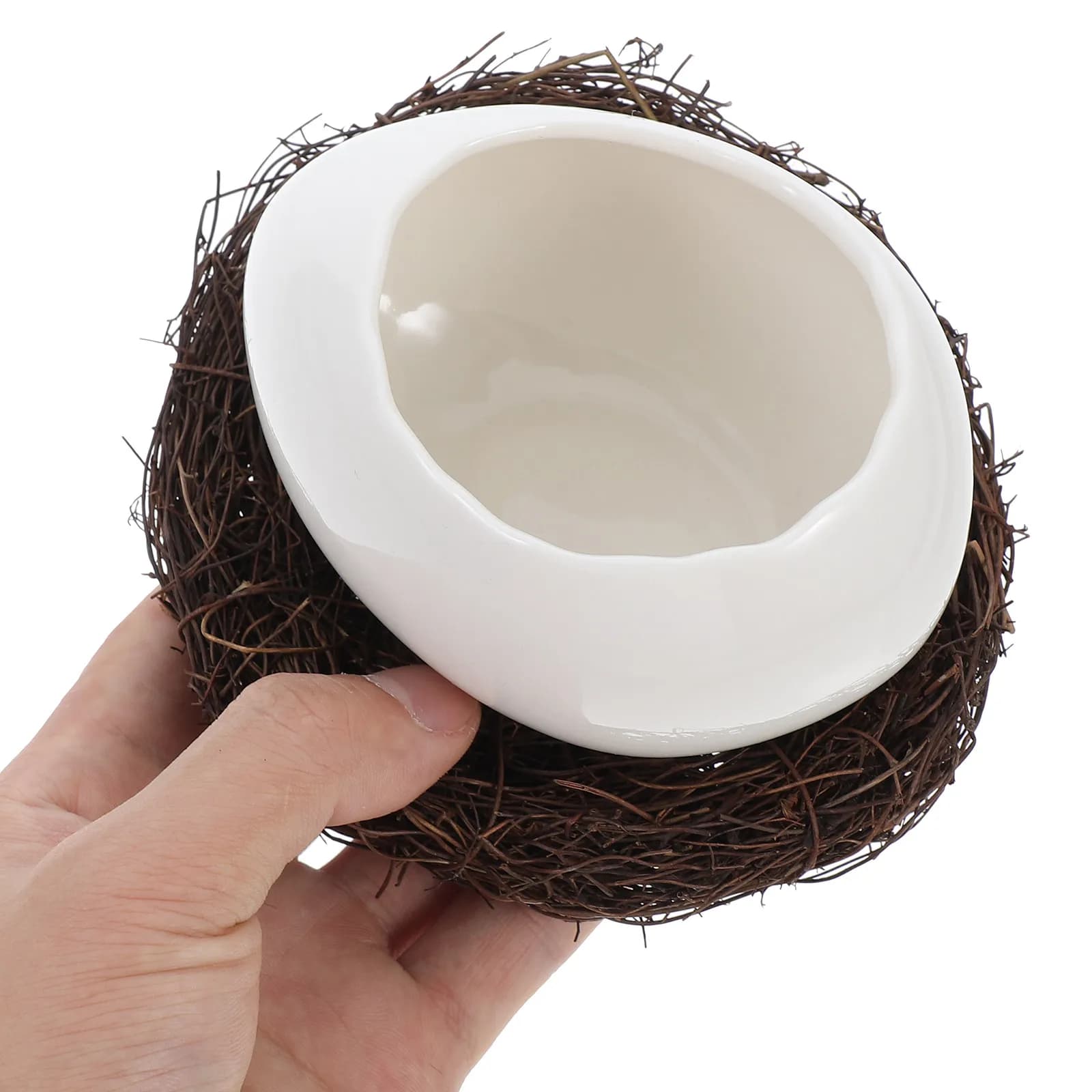 Set of Spiced Egg Shape Ceramic Bowls, 220ml, Snack Containers, Appetizers, Fruit and Salad