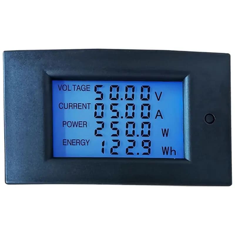 Display LCD Tensione corrente digitale Misuratore di energia solare Multimetro Amperometro Voltmetro Wattmetro Pannello elettrico Trasporto di goccia