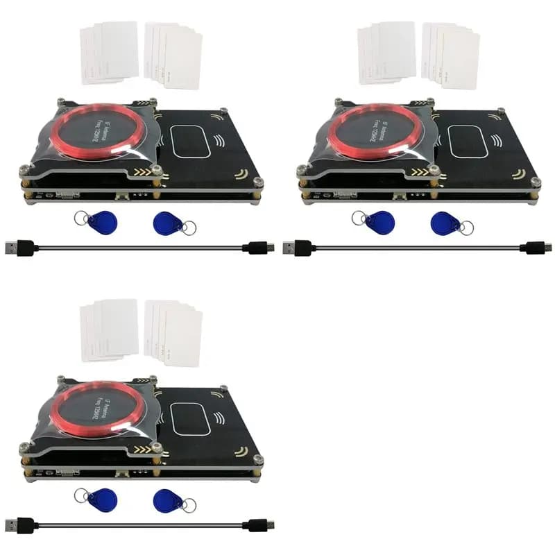 【THANKSGIVING DAY】3X Upgraded 512K Proxmark3 Easy V3.0 RDV4 Memory ID M1 IC Built-In RFID Card Reader Integrated Antenna Decrypt
