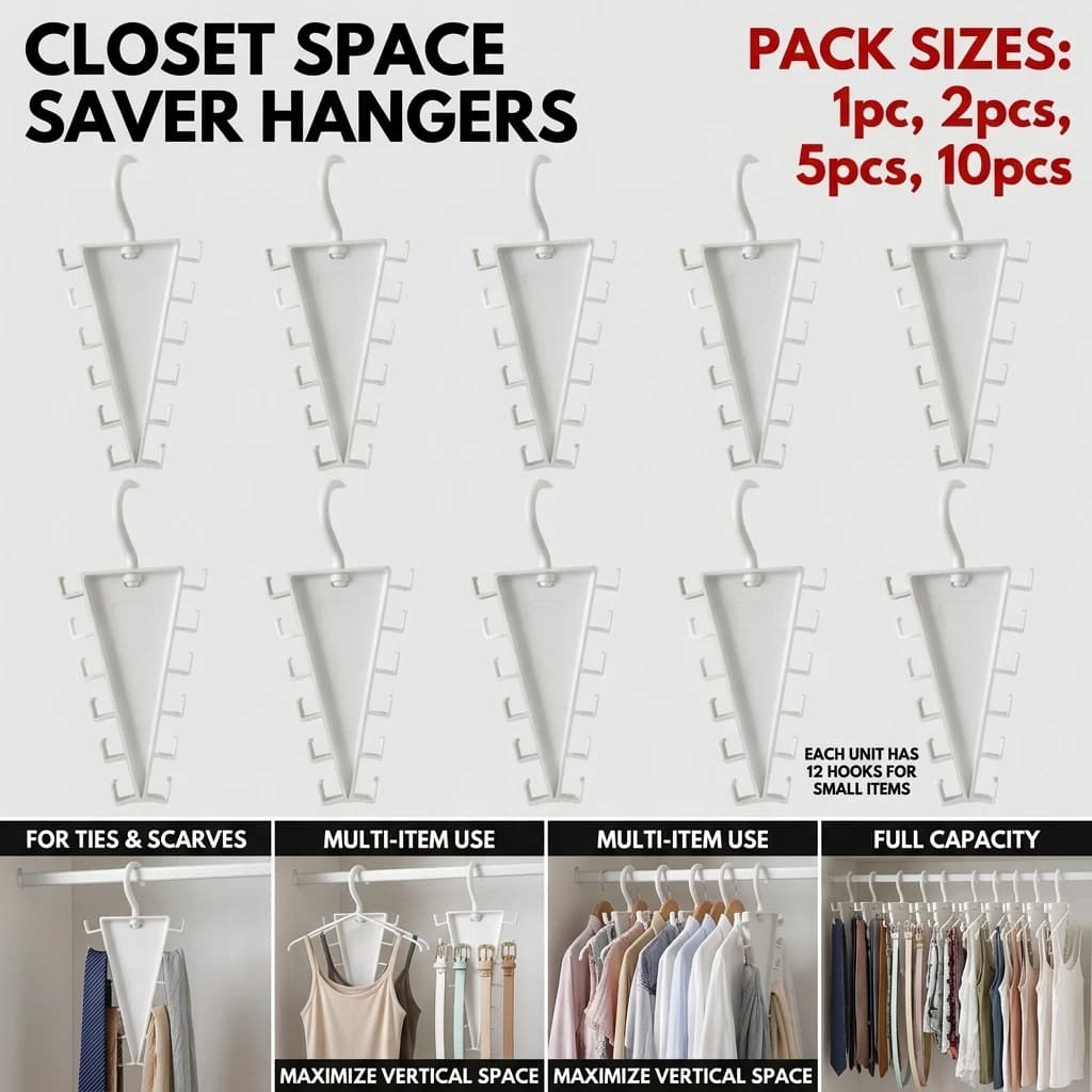 V-Shaped Double-Sided Clothes Hanger Multi-Purpose Wardrobe Space Saving One Hook Household Dormitory Hanging Rack