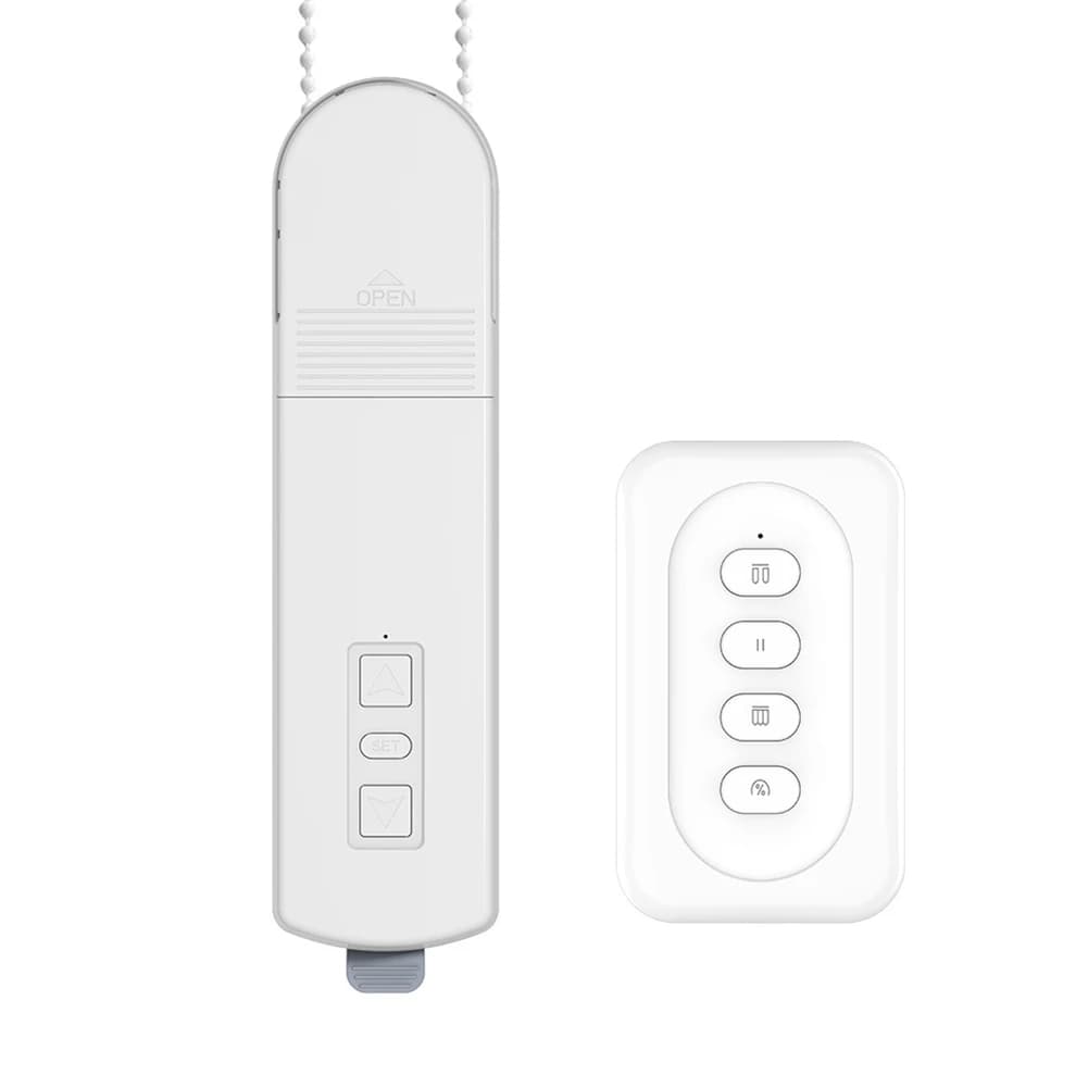 Motore per Tende a Rullo Smart Bianco per Camera da Letto, in Materiale ABS PC, Richiede Adattatore AC, Funzione Blocco Bambini