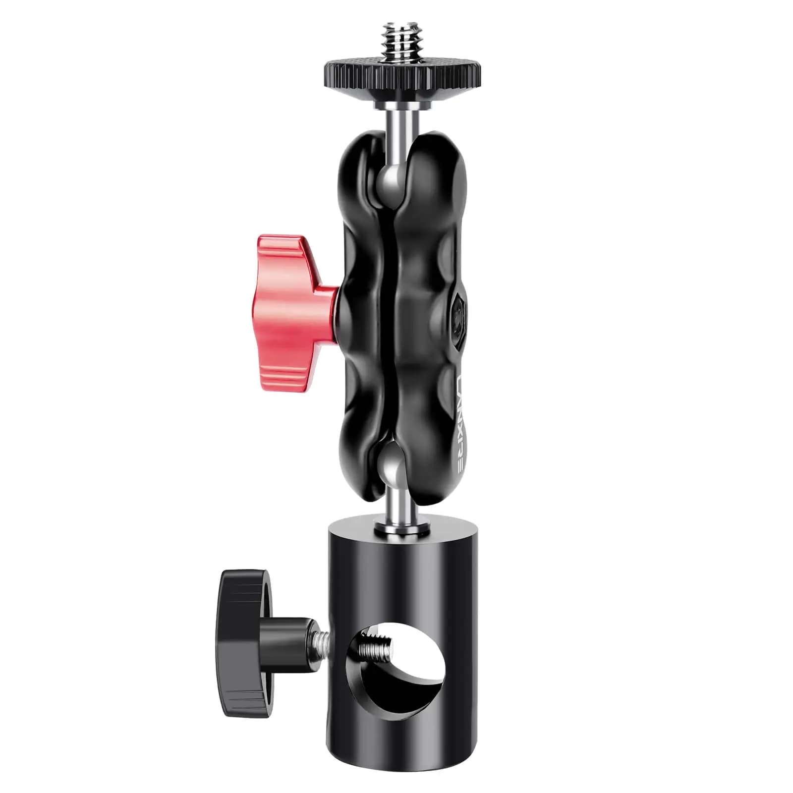 Lanxire Double Ball Head Light Stand Mount Adapter 16mm C-Stand Boom Arm 1/4" Screw for Monitor LED Ring Light Microphone Rig