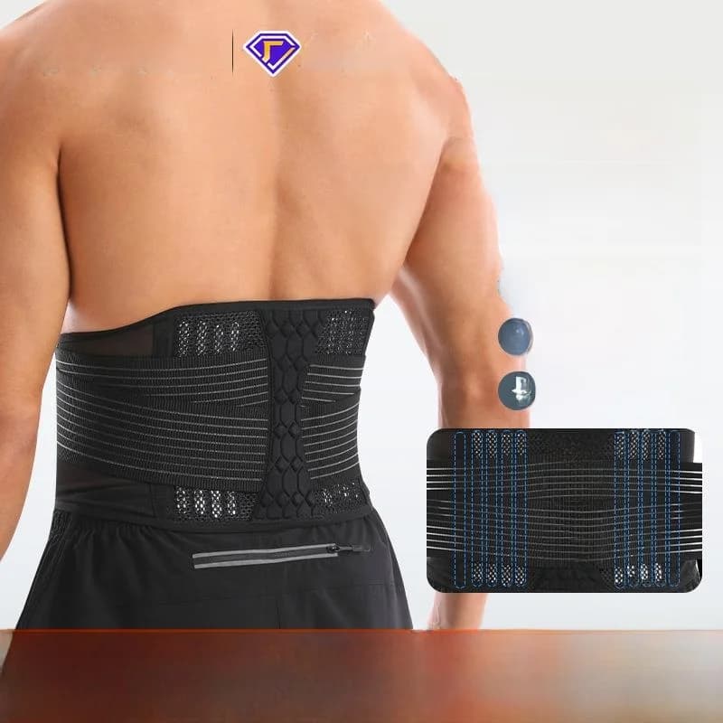 Professional Lumbar Support Belt for Men, Breathable, for Fitness, Training, Abdominal Shaving, Running and Squat