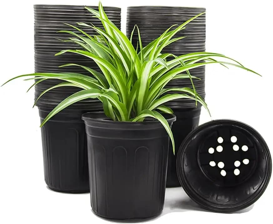 Confezione da 50 Vasi Flessibili da 1 Gallone per Piante e Fiori, Contenitori in Plastica Morbida Rinforzata per Semina, Piante Grasse, Piantine, Stecche e Trapianto