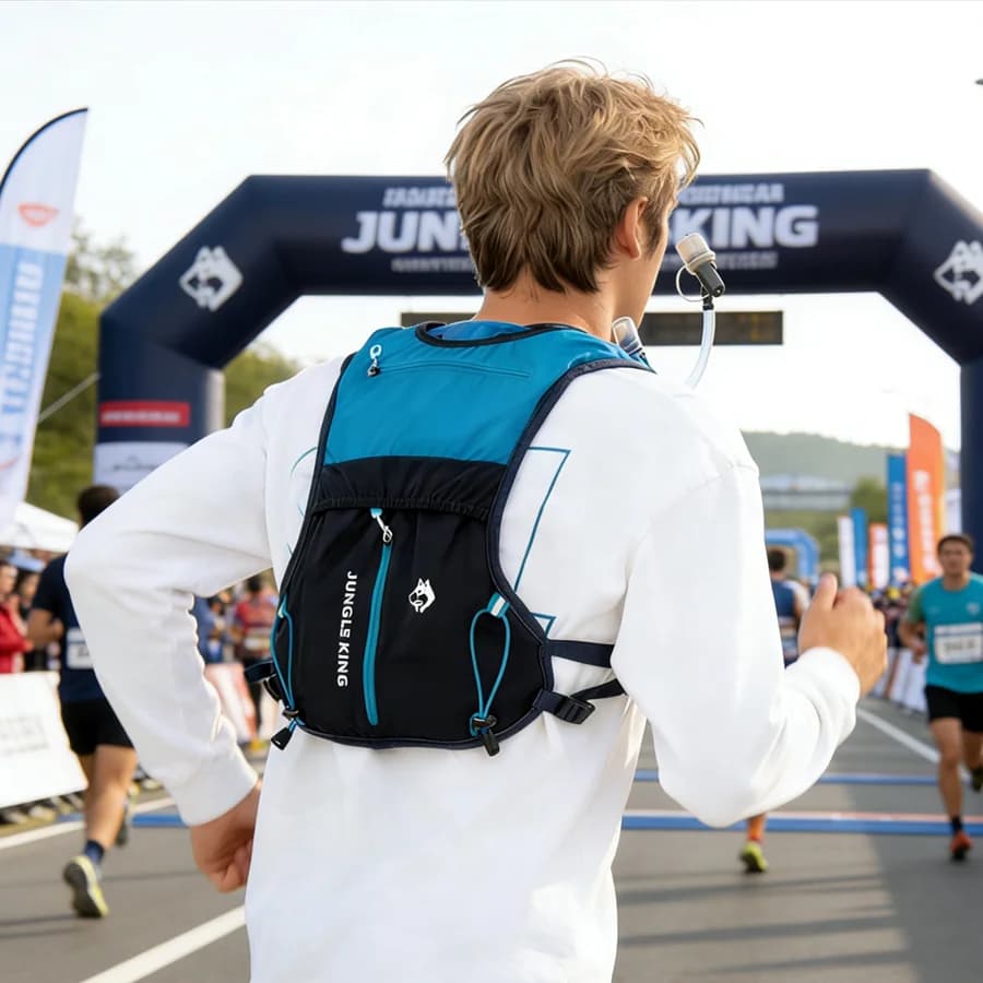 Zaino idrico Jungle King per trail running, ciclismo, jogging, maratona, equitazione, arrampicata, leggero e traspirante
