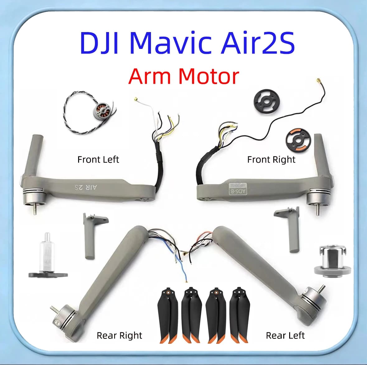 DJI Mavic Air 2S Original Arm Motor Stand Propeller Shaft Genuine Replacement Parts for Drone Maintenance And Repair