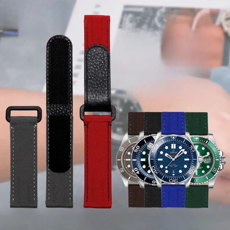 Rolex Daytona Omega Swatch marchio Tudor Bay Velcro 20mm Nylon Velcro cinturino Seiko CASIO Tissot Accessori Apple