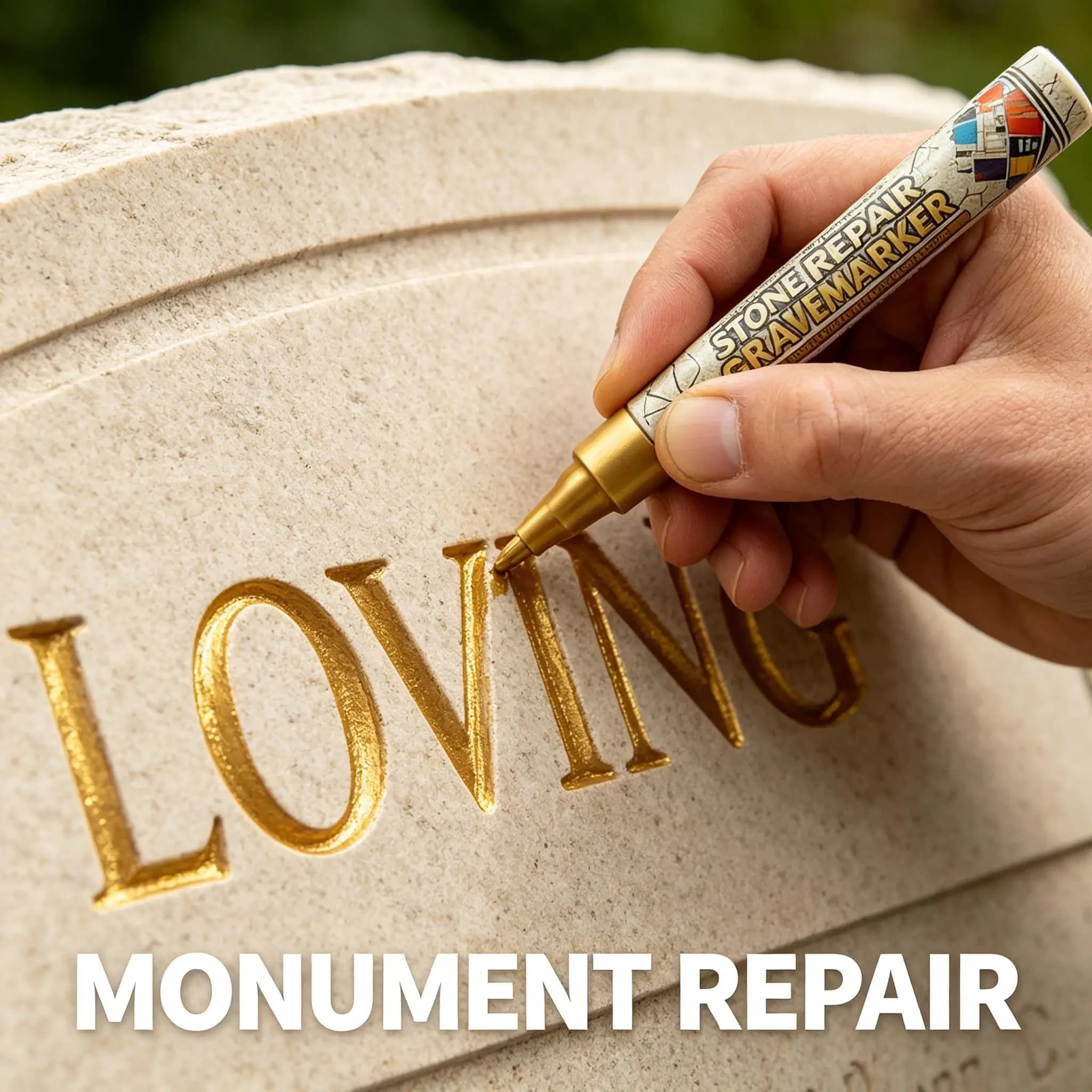 fresh Stone Paint Marker Permanent Ink For Tombstone Grave Faded Lettering Restoration Memorial Inscription BHL1005